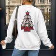 Baseball Christmas Tree Proud Baseball Mom Tee Women's Sweatshirt Back Print