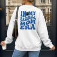 In My Baseball Mom Ear Blue Women's Sweatshirt Back Print