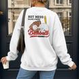 Baseball Mom Hot Mess Always Stressed Baseball Mama Women's Sweatshirt Back Print