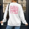 Baseball Mom Pride Heart And Bat Love Game Day Women's Sweatshirt Back Print