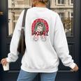 Baseball Mom Rainbow Boho Mommy Premium Women's Sweatshirt Back Print
