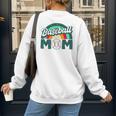 Baseball Mom Rainbow Game Day Women's Sweatshirt Back Print
