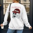 Baseball Mom Skull Sports Skeleton Women's Sweatshirt Back Print