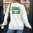 Baseball Mom Sports Green Women's Sweatshirt Back Print