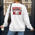 Baseball Mom Sports Red Women's Sweatshirt Back Print