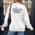 Baseball Mom Sporty Retro Baseball Team Momma Gray Women's Sweatshirt Back Print Baseball Mom Sporty Retro Baseball Team Momma Gray Women's Sweatshirt Back Print