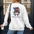 Baseball Mom USA American Flag 4th Of July Women's Sweatshirt Back Print Baseball Mom USA American Flag 4th Of July Women's Sweatshirt Back Print