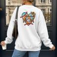 Baseball Mom Valentine Leopard Heart Softball Mother's Day Women's Sweatshirt Back Print Baseball Mom Valentine Leopard Heart Softball Mother's Day Women's Sweatshirt Back Print