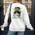 Brazil Baseball Mom Messy Bun Women's Sweatshirt Back Print Brazil Baseball Mom Messy Bun Women's Sweatshirt Back Print