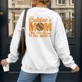 Catcher's Mom And Not Afraid Leopard Baseball Mom Women's Sweatshirt Back Print Catcher's Mom And Not Afraid Leopard Baseball Mom Women's Sweatshirt Back Print