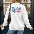 Cute Baseball Mom Heart Matching Mama Mother's Day Women's Women's Sweatshirt Back Print