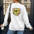Dirt And Diamonds Baseball Leopard Baseball Mom Women's Sweatshirt Back Print
