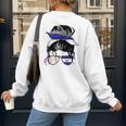 El Salvador Baseball Mom Salvador Baseball Girl Women's Sweatshirt Back Print El Salvador Baseball Mom Salvador Baseball Girl Women's Sweatshirt Back Print