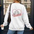 Home Runs And Heartbeats Being A Baseball Mom Women's Sweatshirt Back Print