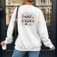 Leopard Baseball Mom Mama Mommy Bleached Women's Sweatshirt Back Print Leopard Baseball Mom Mama Mommy Bleached Women's Sweatshirt Back Print