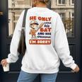 Loves Bat And His Momma Baseball Mom Women's Sweatshirt Back Print Loves Bat And His Momma Baseball Mom Women's Sweatshirt Back Print