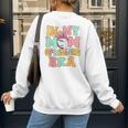 In My Mom Of Ballers Era Groovy Volleyball Baseball Mom Cute Women's Sweatshirt Back Print In My Mom Of Ballers Era Groovy Volleyball Baseball Mom Cute Women's Sweatshirt Back Print