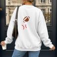 Mom Of Ballers USA Flag Football Baseball Mom Women's Sweatshirt Back Print Mom Of Ballers USA Flag Football Baseball Mom Women's Sweatshirt Back Print