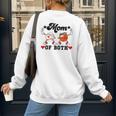 Mom Of Both Basketball Baseball Mom Women's Sweatshirt Back Print Mom Of Both Basketball Baseball Mom Women's Sweatshirt Back Print