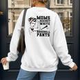 Moms Against White Baseball Pants Funny Baseball Mom Women's Sweatshirt Back Print