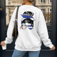 Nicaraguan Baseball Mom Nicaragua Flag Baseball Girl Women's Sweatshirt Back Print Nicaraguan Baseball Mom Nicaragua Flag Baseball Girl Women's Sweatshirt Back Print