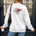 Peace Love Baseball Mom Mommy Premium Women's Sweatshirt Back Print Peace Love Baseball Mom Mommy Premium Women's Sweatshirt Back Print