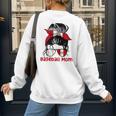 Peru Baseball Mom Messy Bun Women's Sweatshirt Back Print Peru Baseball Mom Messy Bun Women's Sweatshirt Back Print