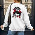 Peruvian Baseball Mom Peru Flag Baseball Girl Women's Sweatshirt Back Print Peruvian Baseball Mom Peru Flag Baseball Girl Women's Sweatshirt Back Print