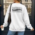 Retro Baseball Mama Groovy Baseball Mom Women's Sweatshirt Back Print Retro Baseball Mama Groovy Baseball Mom Women's Sweatshirt Back Print