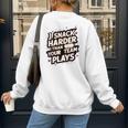I Snack Harder Than Your Team Plays Baseball Mom Women's Sweatshirt Back Print