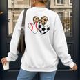 Soccer Baseball Heart Soccer Baseball Mom Women's Sweatshirt Back Print Soccer Baseball Heart Soccer Baseball Mom Women's Sweatshirt Back Print