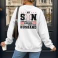 My Son Throws Harder Than Your Husband Baseball Mom Women's Sweatshirt Back Print My Son Throws Harder Than Your Husband Baseball Mom Women's Sweatshirt Back Print