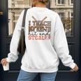 I Teach My Kids To Hit And Steal Baseball Moms Quote Women's Sweatshirt Back Print