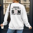 Warning Will Yell Loudly My Son Baseball Mom Women's Sweatshirt Back Print Warning Will Yell Loudly My Son Baseball Mom Women's Sweatshirt Back Print