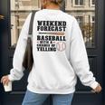 Weekend Forecast Baseball Baseball Mom Women's Sweatshirt Back Print Weekend Forecast Baseball Baseball Mom Women's Sweatshirt Back Print