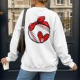 Womens Custom Baseball Mom Number 8 Heart For Mom Mommy Premium Women's Sweatshirt Back Print Womens Custom Baseball Mom Number 8 Heart For Mom Mommy Premium Women's Sweatshirt Back Print