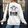 Yes This Is My Son Out There Baseball Mom Women's Sweatshirt Back Print Yes This Is My Son Out There Baseball Mom Women's Sweatshirt Back Print