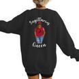 African American Baseball Mom Sagittarius Queen Zodiac Sign Women's Sweatshirt Back Print African American Baseball Mom Sagittarius Queen Zodiac Sign Women's Sweatshirt Back Print