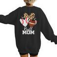 Ball Mom Football Baseball Mom Heart Women's Sweatshirt Back Print