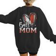 Ball Mom Football Baseball Mom Women's Sweatshirt Back Print