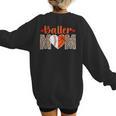 Baller Mom Leopard Basketball Baseball Mom Women's Sweatshirt Back Print Baller Mom Leopard Basketball Baseball Mom Women's Sweatshirt Back Print