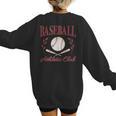 Baseball Athletic Social Club Baseball Mom Trendy Baseball Women's Sweatshirt Back Print Baseball Athletic Social Club Baseball Mom Trendy Baseball Women's Sweatshirt Back Print