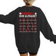 Baseball Mom Alphabet Parent Mama Player Game Sport Fan Women's Sweatshirt Back Print Baseball Mom Alphabet Parent Mama Player Game Sport Fan Women's Sweatshirt Back Print