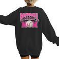BASEBALL MOM BREAST CANCER RIBBON PINK SPORTS MOM Women's Sweatshirt Back Print BASEBALL MOM BREAST CANCER RIBBON PINK SPORTS MOM Women's Sweatshirt Back Print