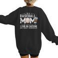 Baseball Mom Caffeine Fueled Game Day Essential Women's Sweatshirt Back Print