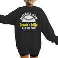 Baseball Mom Coach's Wife All In One Sports Player Coach Women's Sweatshirt Back Print