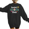 Baseball Mom Cute Retro Look Mothers Will Love Women's Sweatshirt Back Print