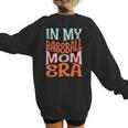 In My Baseball Mom Era Lover Groovy Retro Mother's Day Women's Sweatshirt Back Print