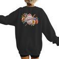 Baseball Mom With Garden Flowers Women's Sweatshirt Back Print Baseball Mom With Garden Flowers Women's Sweatshirt Back Print