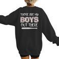 Baseball Mom And Grandma Those Are My Boys Baseball Game Women's Sweatshirt Back Print
